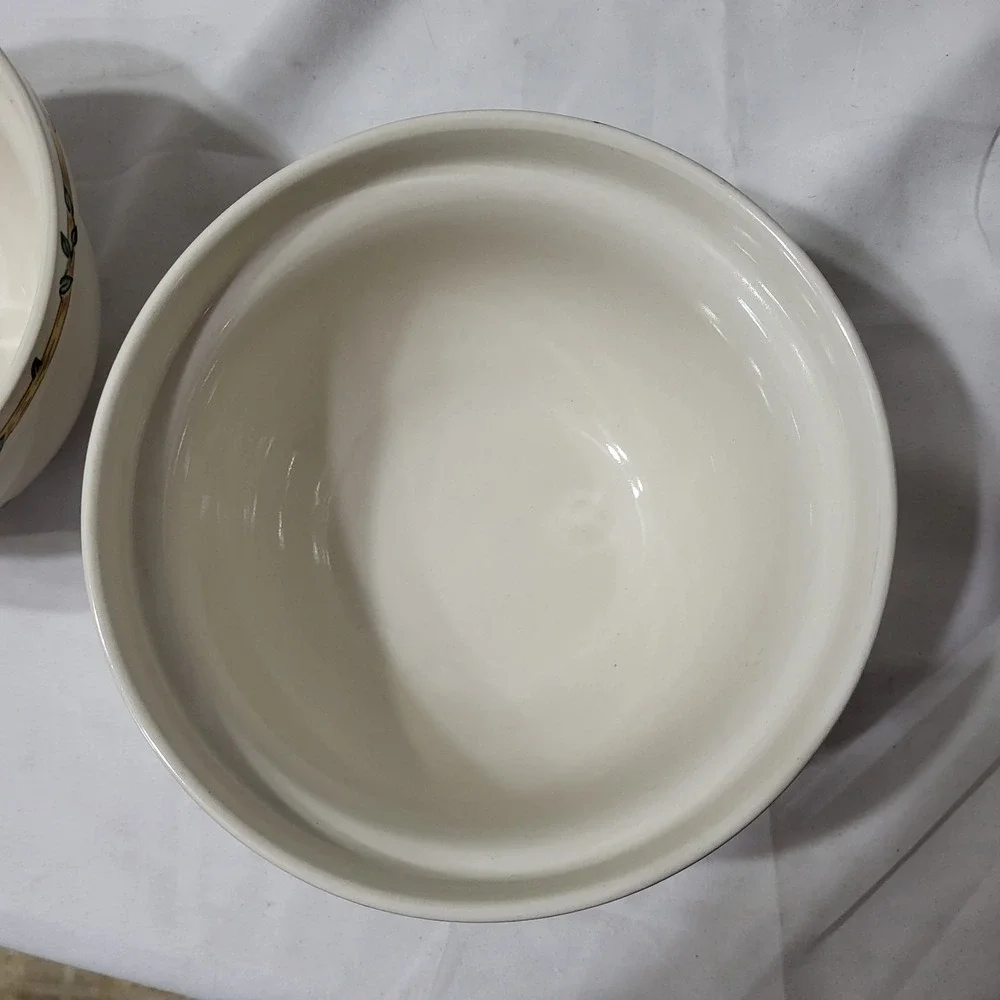 3pc Thomson Pottery Nesting Mixing/Serving Bowls | Birdhouse Pattern Cottagecore
